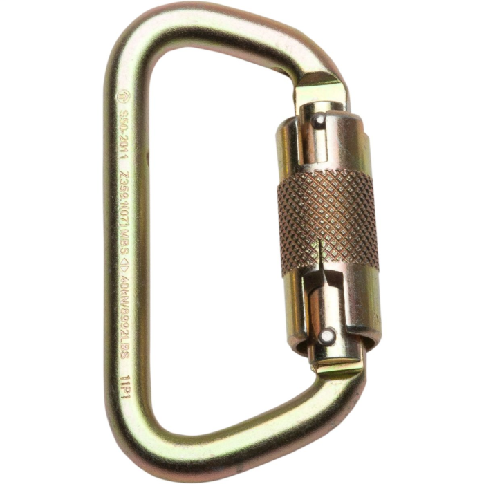 Werner Steel Self-Locking 3/4 in. Opening Gate Carabiner