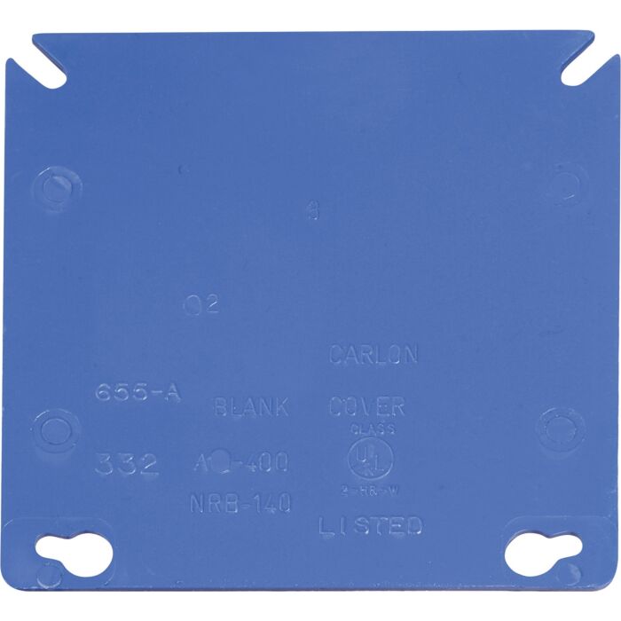 Carlon Square Raised Blank Cover - 4 in. x 4 in.