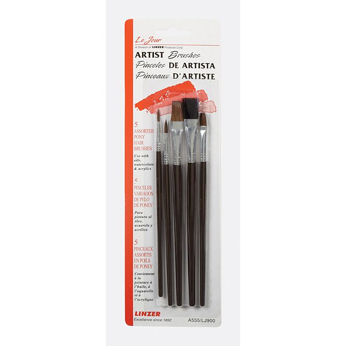 Linzer Premier Artist Assorted Paint Brush Set (5pc)