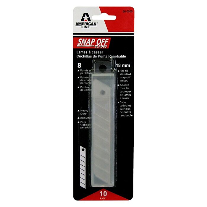 American LINE Carbon Steel Two-Facet Scraper Blade w/ Snap Off Edge