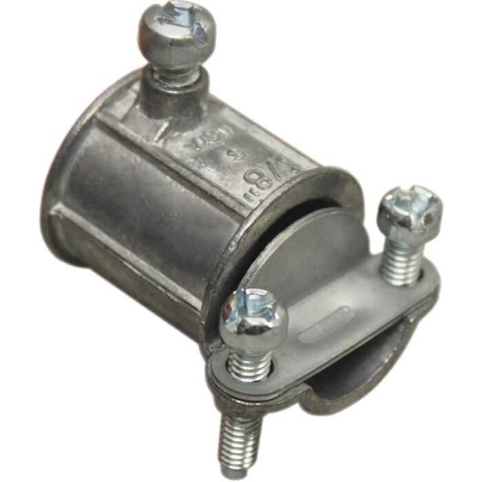 Arlington Industries Combination coupling. 1/2" EMT to non metallic sheet cable. Zinc Die-cast. Trade Size 1/2". Cable Range .250 to .612