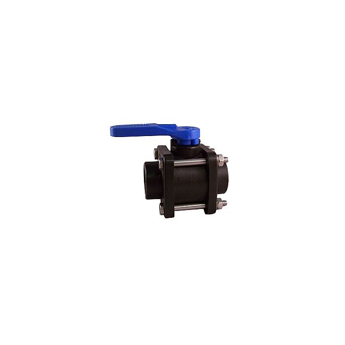 TeeJet 1/2 in Glass Reinforced Poly Viton O-ring 3-Way Ball Valve