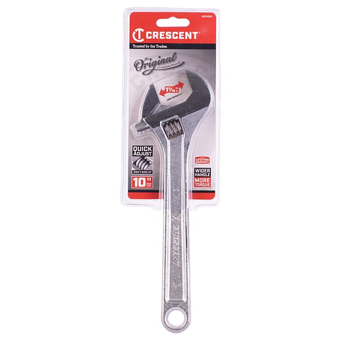 Crescent CRESCENT AC210VS Adjustable Wrench 10" Chrome (Carded)