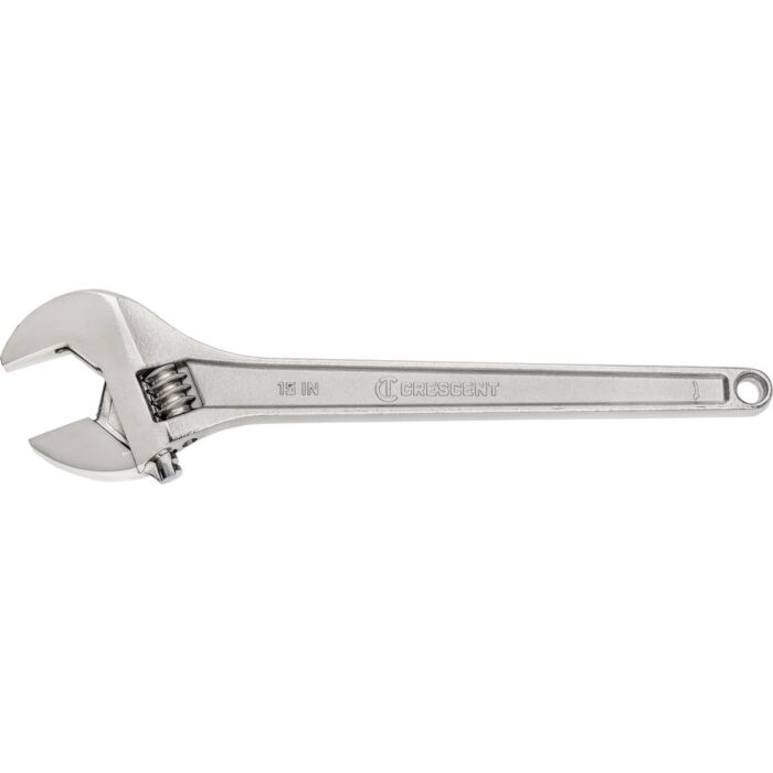 Crescent 15" Chrome Finish, Tapered Handle, Adjustable Wrench