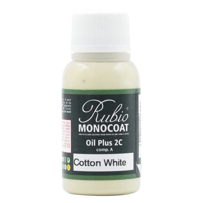 Rubio Monocoat Oil Plus 2C Part A (Cotton White) 20 mL