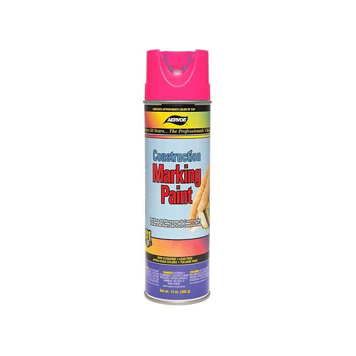 Aervoe Fluorescent Pink Marking Paint - 18 oz
