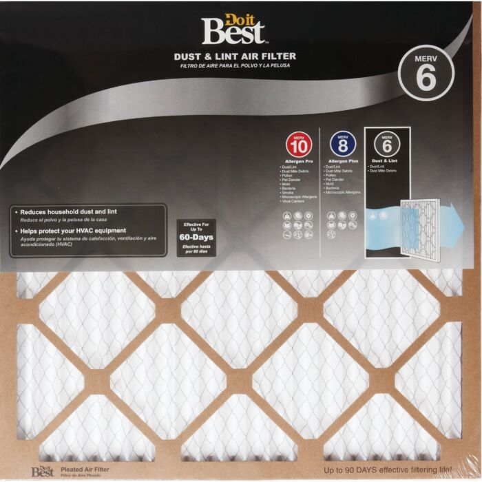 Do it Best 10 In. x 24 In. x 1 In. Dust Lint MERV 6 Furnace Filter