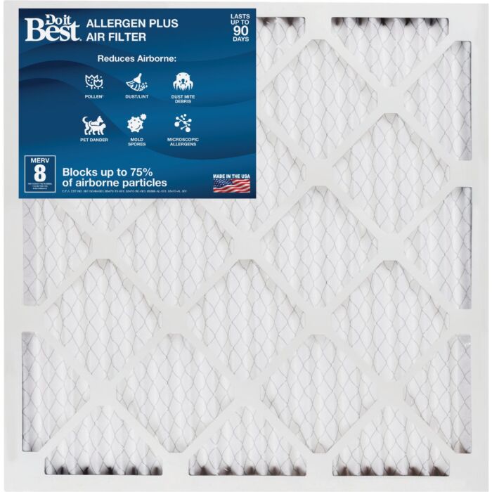 Do it Best Merv 8 Pleat Air Filter - 18 x 25 x 1 in.