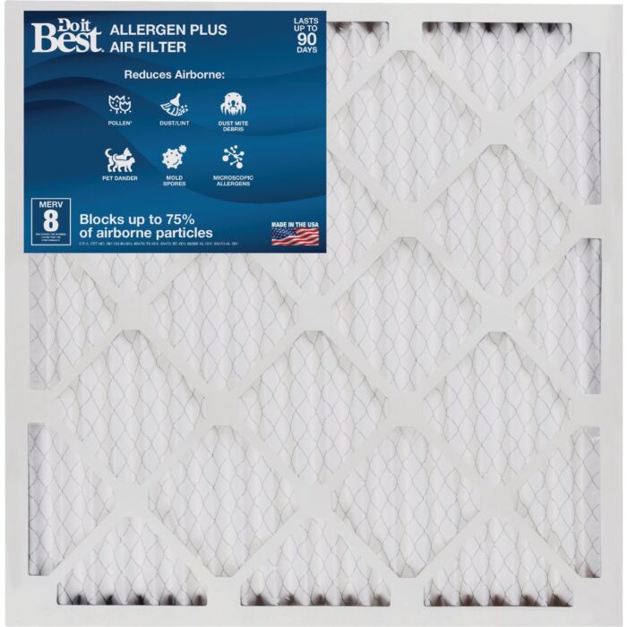 Do it Best 20 In. x 20 In. x 1 In. MERV 8 Furnace Filter