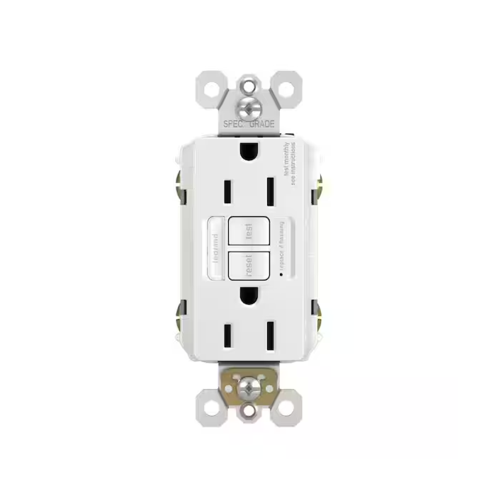 Pass & Seymour radiant® Tamper-Resistant Dual Function 15A Duplex Self-Test AFCI/GFCI Receptacles, White