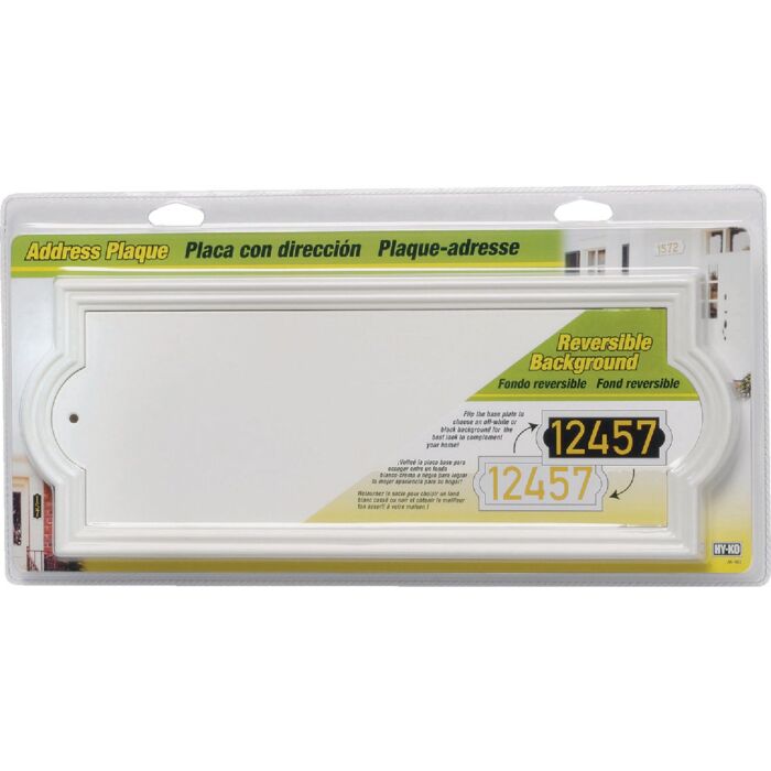 HY-KO Hy-Ko Off White Rectangle Address Plaque