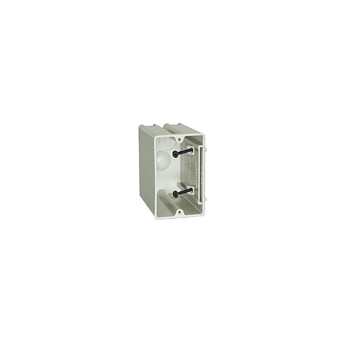 Sliderbox SB-1 Electrical Box, 1-Gang, 2-Outlet, 1-Knockout, 1/2 in Knockout, PVC, Beige/Tan, Screw, Wall