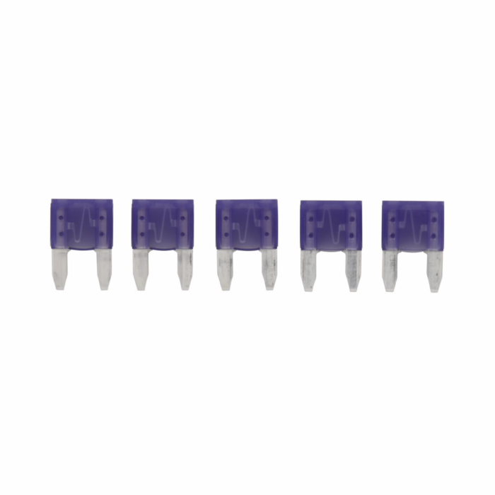 Bussmann Eaton Bussmann series ATM blade fuse, Color code violet, 32 Vdc, 3A, 1 kAIC, Non Indicating, Blade fuse, Blade end, Colored plastic housing, zinc fuse element