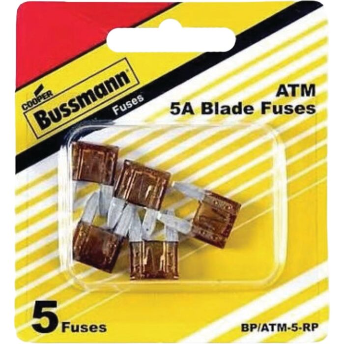 Bussmann Cooper Bussmann 5A 32V Tan Fast Acting Mini Blade Auto Fuse (5-Pack)