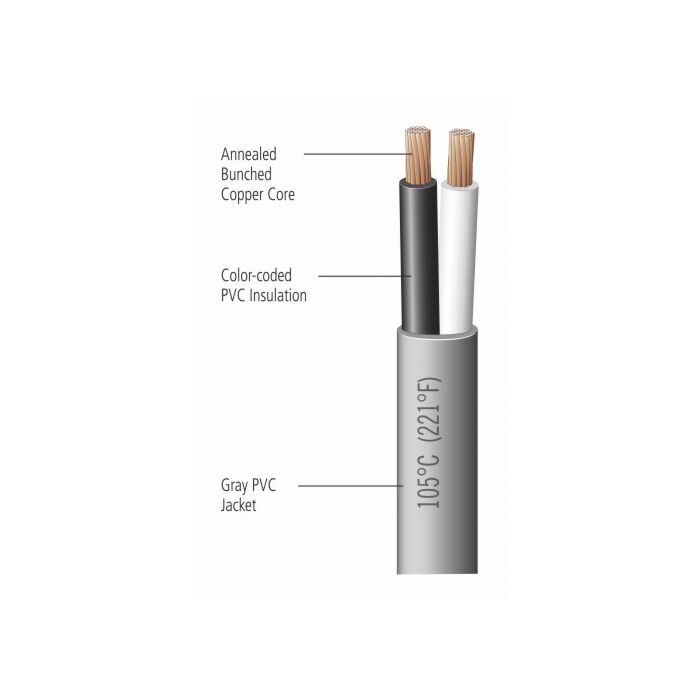 EAST PENN 60 V 8/2 AWG 0.275 x 0.490 in Coated Primary Wire