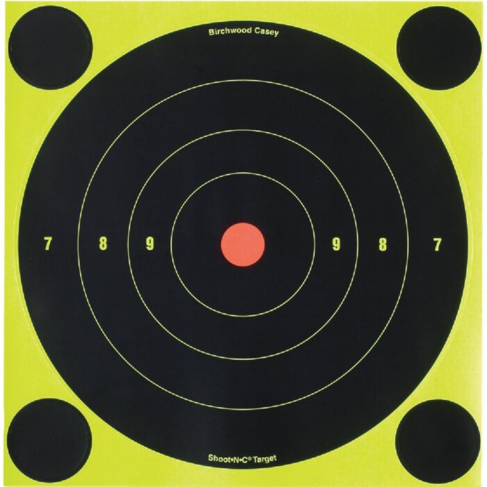 Birchwood Casey Shoot-N-C Sighting Adhesive Paper Bulls-Eye Target (5pk) 8 in.