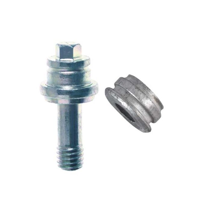 EAST PENN 3/8 in-16 UNC Steel Zinc Plated Long Side Terminal Bolt with Spacer