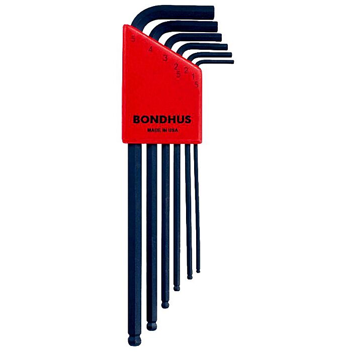 Bondhus Metric 1.5-6 mm Hex Long Length Ball End L-Wrench Set