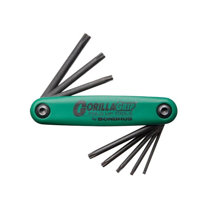 Bondhus 8 Pieces T9-T40 Torx Fold-Up Tool