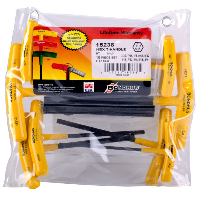 Bondhus, HTX10FS 10PC 3/32-3/8 Set Esagonale Con Impugnatura A T, 13390 | Leroy Merlin - Foto 11