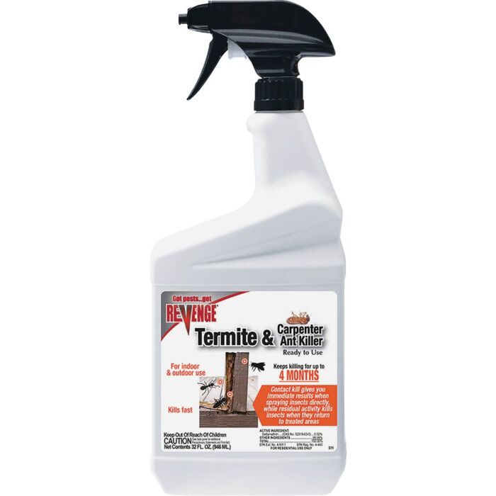 Bonide REVENGE 32 Oz. Ready To Use Trigger Spray Long Lasting Termite & Carpenter Ant Killer Spray