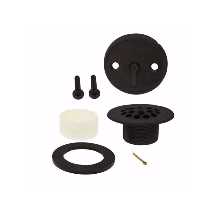 Jones Stephens Trip Lever Tub Drain Trim Kit (Matte Black)