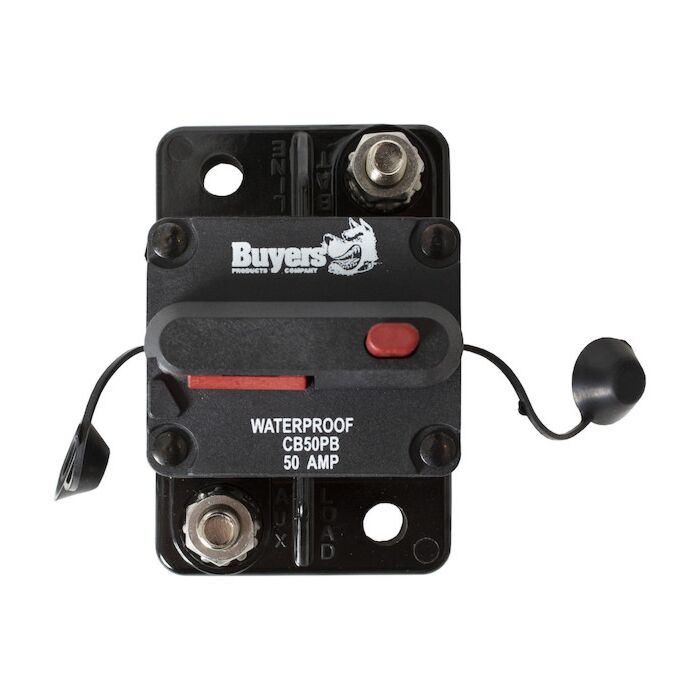Buyers 50 A 42 VDC Plastic Push-To-Trip Circuit Breaker