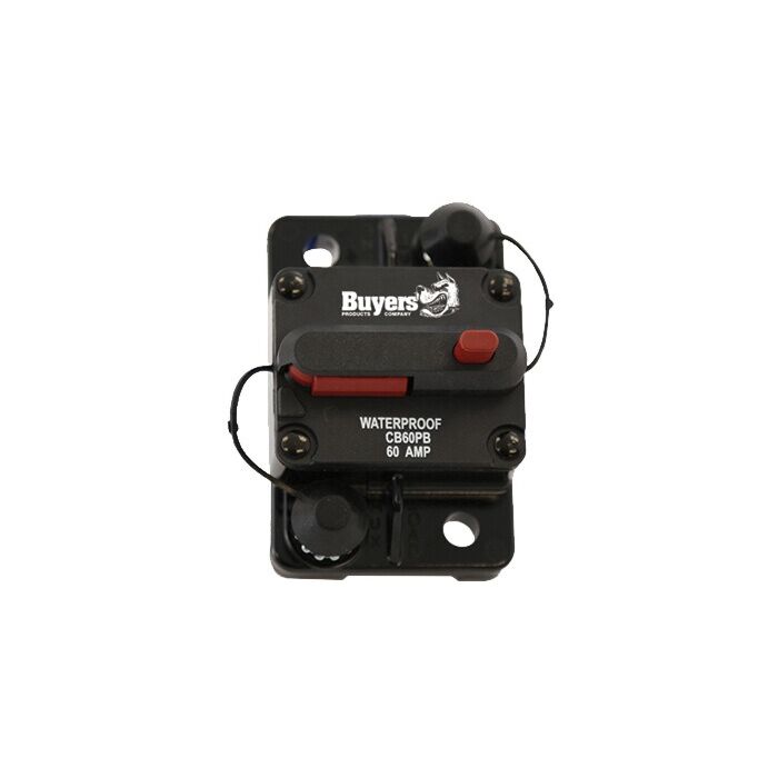 Buyers 60 A 42 VDC Plastic Push-To-Trip Circuit Breaker