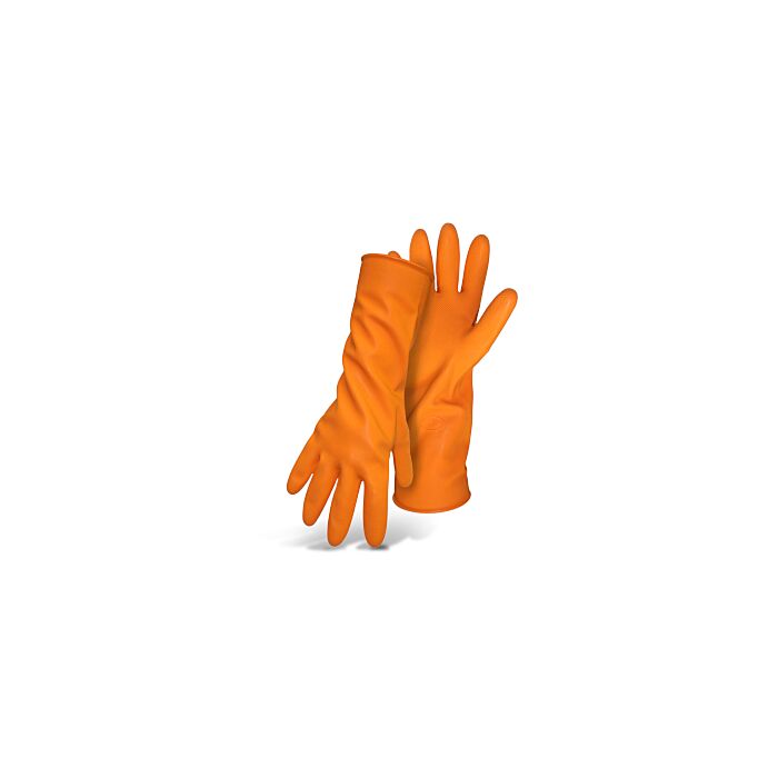 Large Latex Orange Boss Gloves