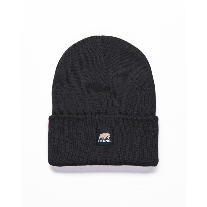 BERNE Heritage Knit Cuff Beanie (Black)