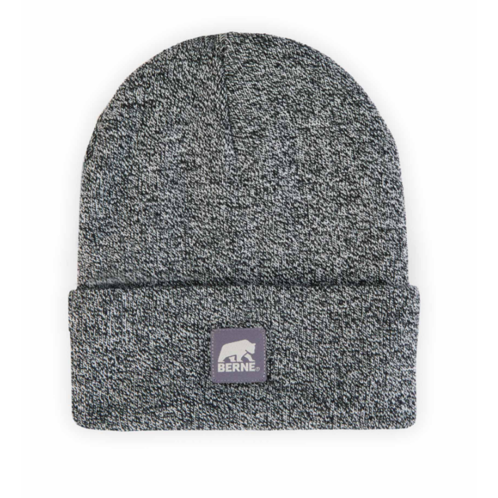 BERNE Heritage Knit Cuff Beanie (Black/White)