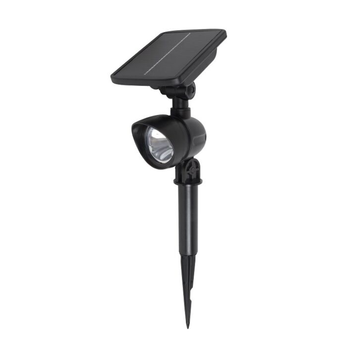 Boston Harbor Solar Spotlight w/ Li-Ion Battery (Black)