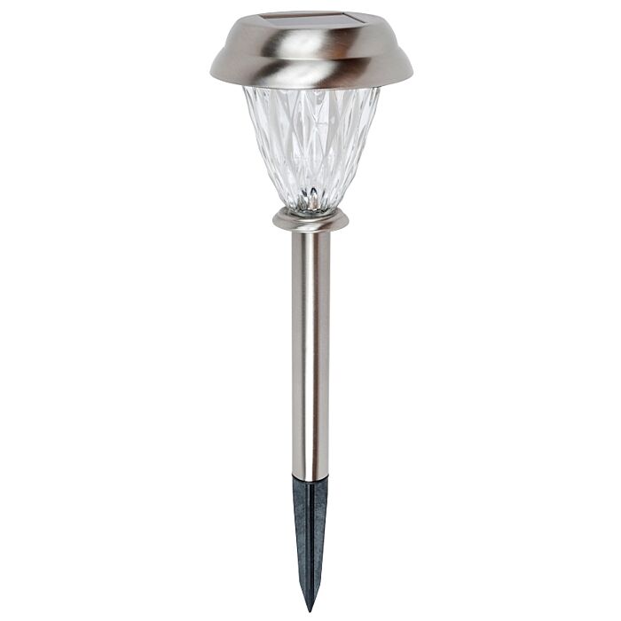 Boston Harbor Solar SS Stake Light w/ AA Battery (Silver - 4pk)