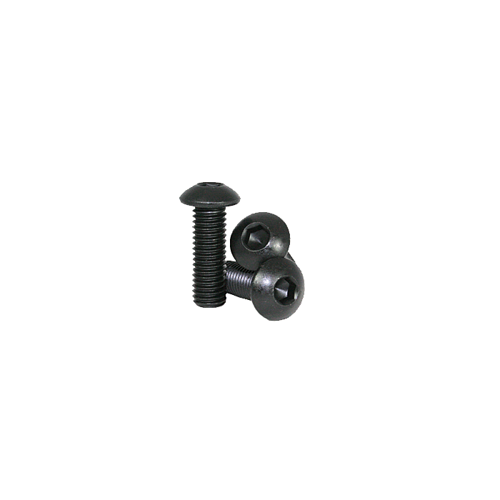 3/8"-24 x 3/4" Button Head Cap Screw, Fine Thread, Black Oxide