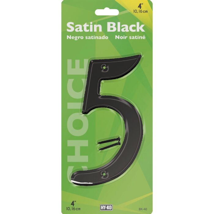 HY-KO Hy-Ko 4 In. Satin Black Number 5