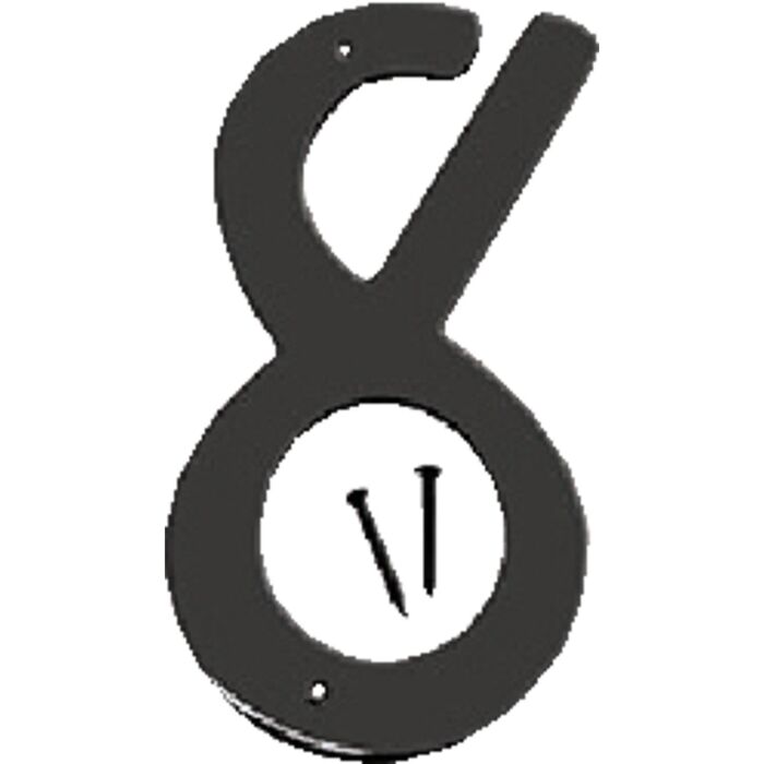 HY-KO Hy-Ko 4 In. Satin Black Number 8