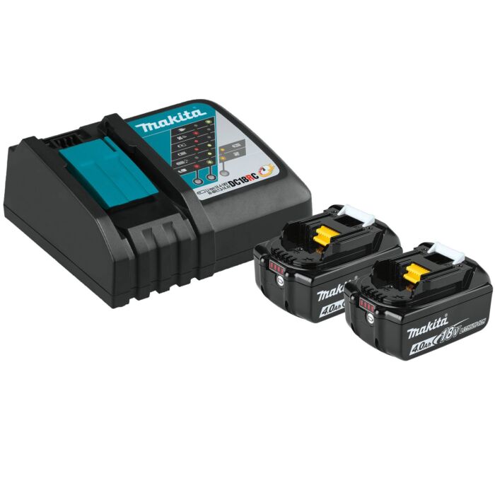 Makita 18V LXT Battery and Rapid Charger Starter Kit - 4 Ah