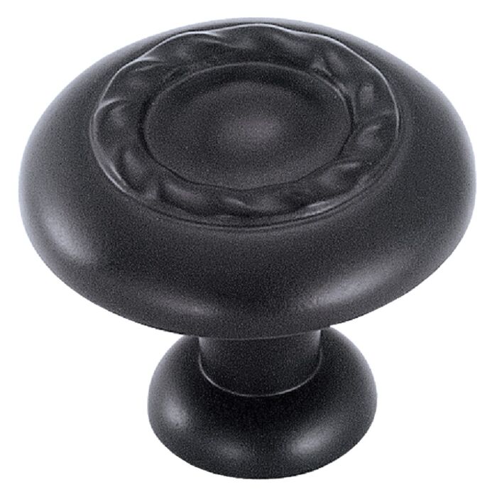 Amerock Inspirations Round Matte Black Cabinet Knob