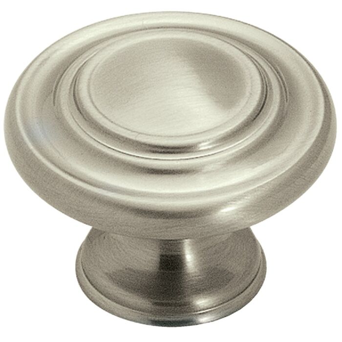 Amerock Inspirations 1.3125 In. Dia. Round Satin Nickel Cabinet Knob