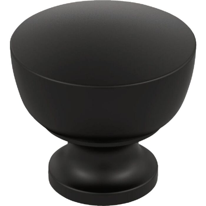 Amerock Chalice Round Knob (Matte Black) 1-1/4 in.