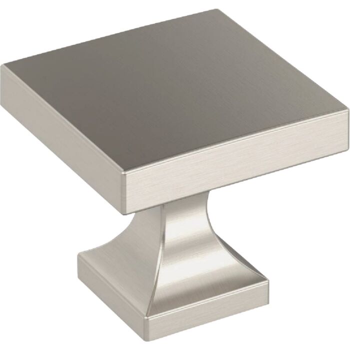 Amerock Pedestal Square Knob (Satin Nickel) 1-1/16 in.