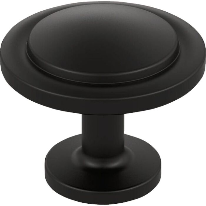 Amerock Loop Round Knob (Matte Black) 1-3/16 in.