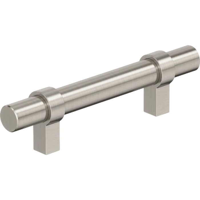 Amerock Everyday Basics Central Cabinet Pull (Satin Nickel) 3 in.
