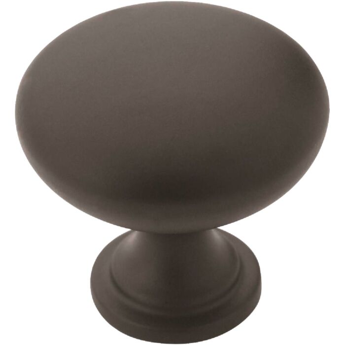 Amerock Edona Round Cabinet Knob (Matte Black) 1-1/4 in.