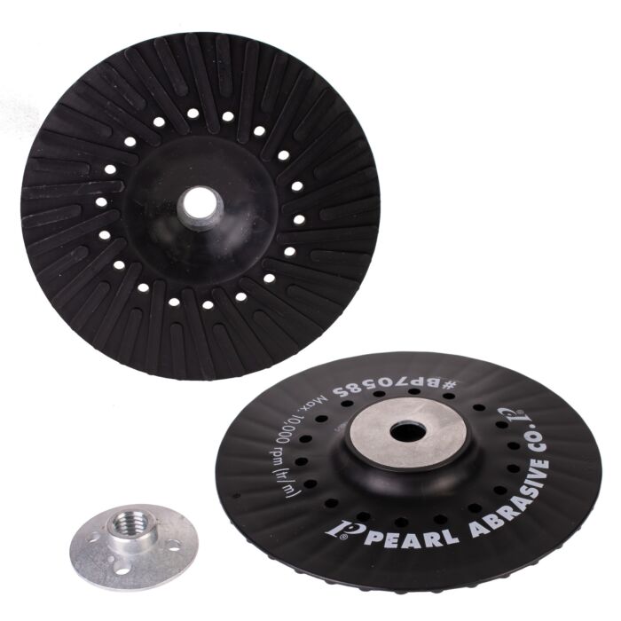 Pearl Abrasives Spiral Faced Backup Pad for Fiber Disc 7" x 5/8"-11
