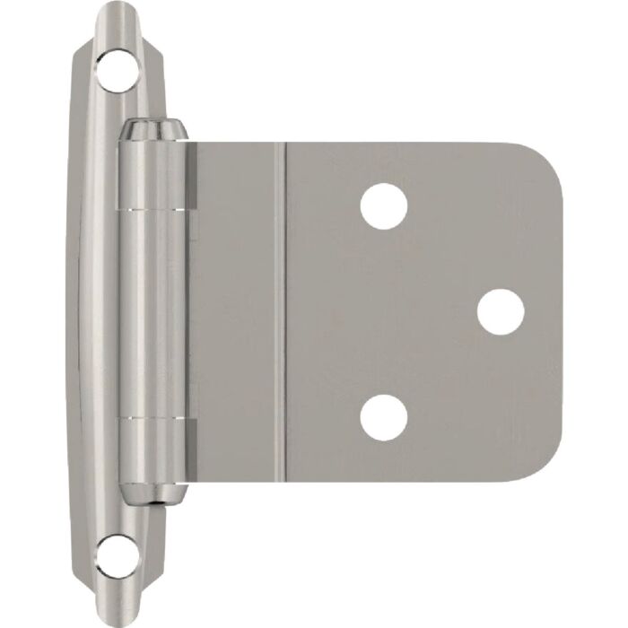 Amerock Self-Closing Face-Mount Cabinet Hinge (Polished Chrome - 2pk) 3/8 in.