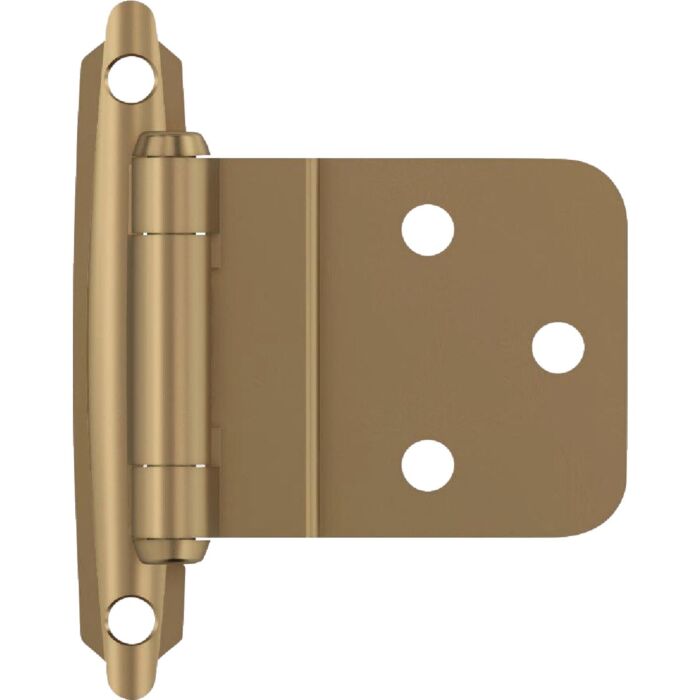 Amerock Self Closing Face Mount Cabinet Hinge (Champagne Bronze - 2pk) 3/8 in.
