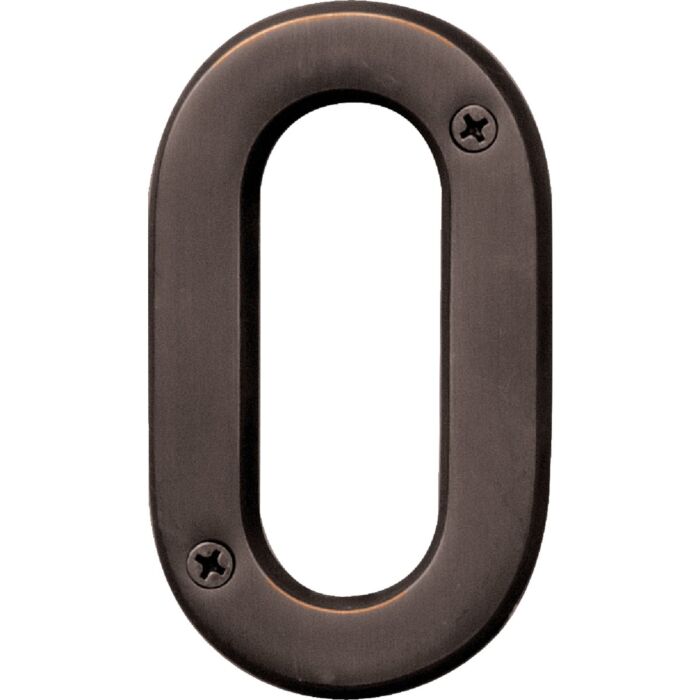 HY-KO Hy-Ko Prestige Series 4 In. Oil Rubbed Bronze House Number Zero