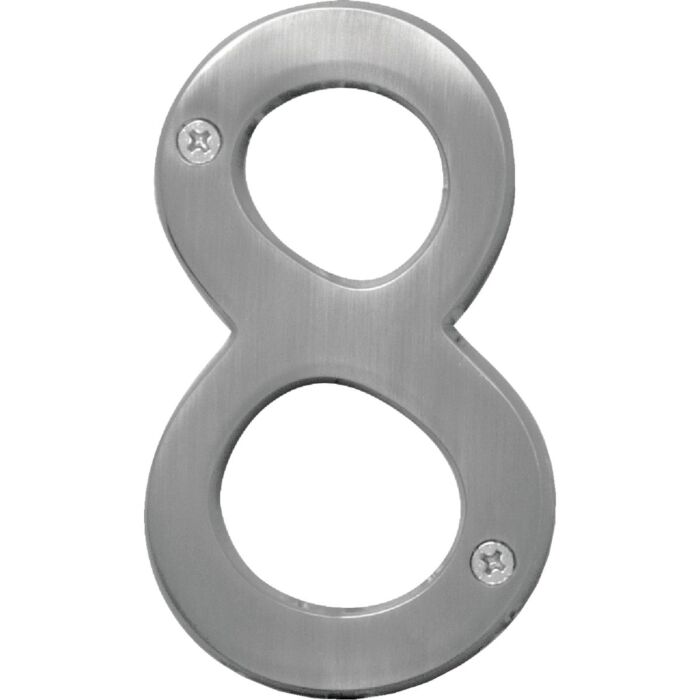 Hy-Ko Prestige Series 4 In. Satin Nickel House Number Eight