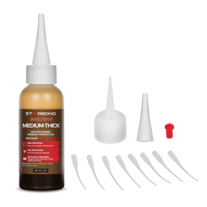 Starbond BR-500 Starbond "Dark Brown" Medium-Thick CA Glue, 2 ounce